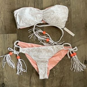 Victoria’s Secret Brown/Coral Reversible Bikini